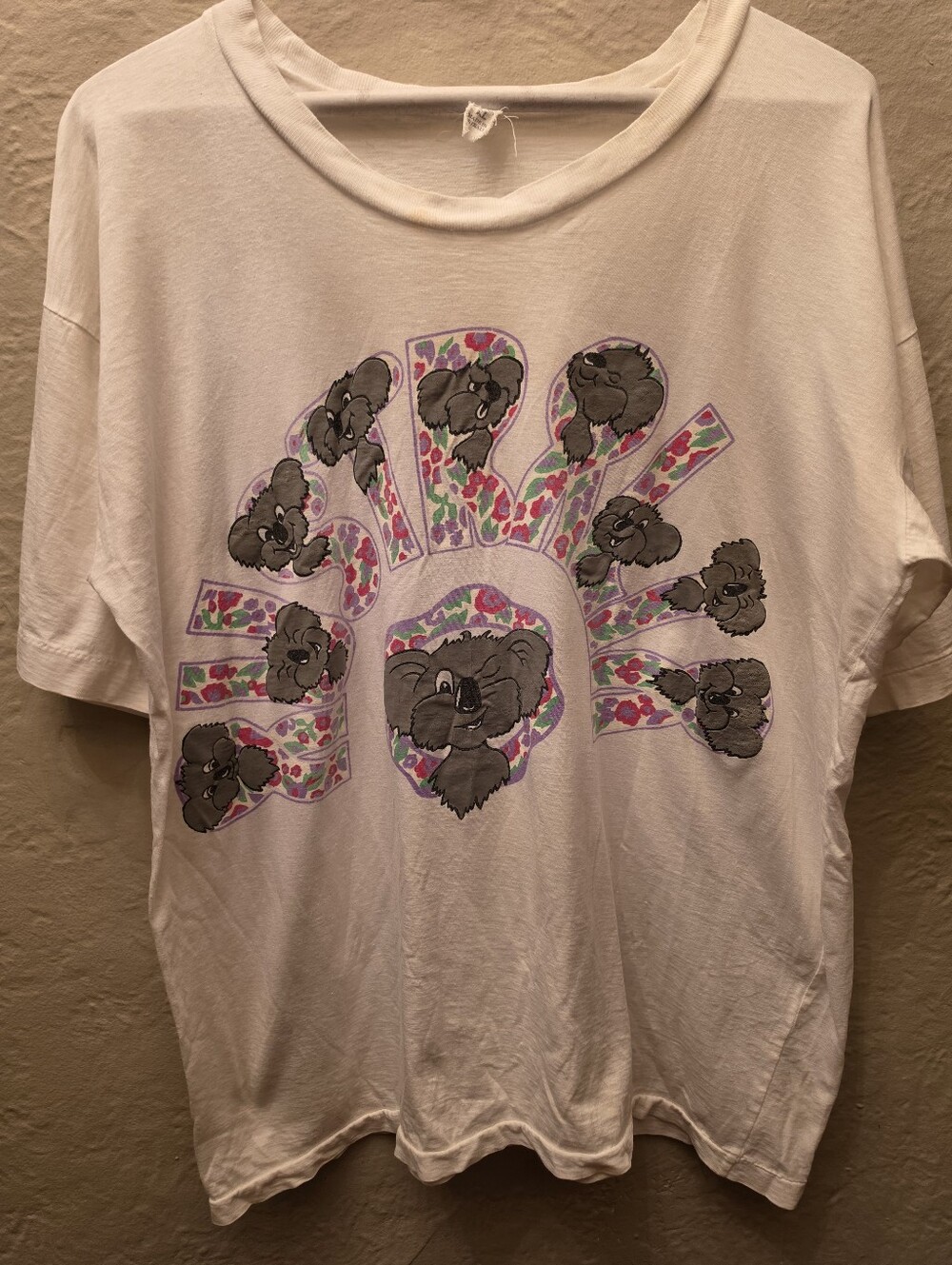 Vintage 90s Australia Koala Graphic T-Shirt Single Stitch Made in Australia XL